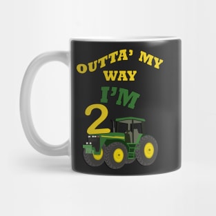 Birthday 2 Year Old Cards & Gifts Two I’m Two Tractor Birthday Party Theme Farm Mug